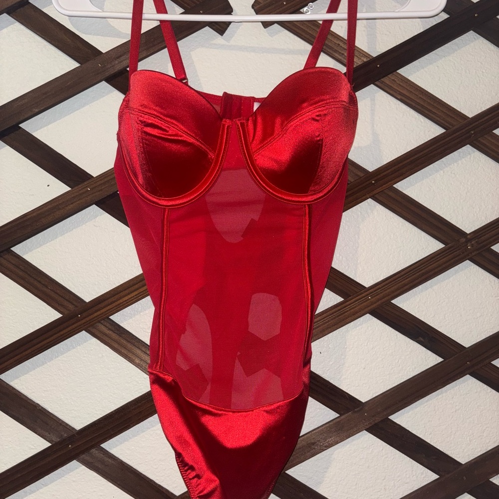Red Mesh Bodysuit